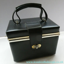 Load image into Gallery viewer, Vintage 1970s South African Stuttafords Black Vanity Case Make Up Case
