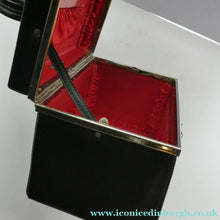 Load image into Gallery viewer, Vintage 1970s South African Stuttafords Black Vanity Case Make Up Case

