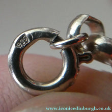 Load image into Gallery viewer, 1970s Vintage "RC" Sterling Silver Ingot PENDANT &amp; Heavy Rolo CHAIN. Hallmarked Sheffield 1978
