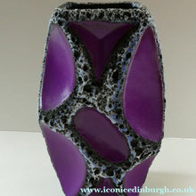 Load image into Gallery viewer, Fabulous LARGE West German Purple Fat Lava Vase: ROTH KERAMIK. 26 cm

