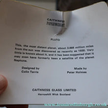 Load image into Gallery viewer, EARLY 1971 Caithness Paperweight PLUTO. Designed by Colin Terris. Limited edition 500
