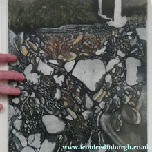 Load image into Gallery viewer, 1971 Etching &amp; Aquatint Entitled "Stone Pool" by Phil Greenwood. Pencil Signed
