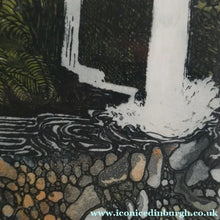 Load image into Gallery viewer, 1971 Etching &amp; Aquatint Entitled "Stone Pool" by Phil Greenwood. Pencil Signed
