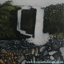 Load image into Gallery viewer, 1971 Etching &amp; Aquatint Entitled "Stone Pool" by Phil Greenwood. Pencil Signed
