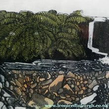 Load image into Gallery viewer, 1971 Etching &amp; Aquatint Entitled "Stone Pool" by Phil Greenwood. Pencil Signed
