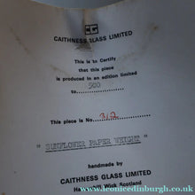Load image into Gallery viewer, EARLY 1972 Caithness Paperweight SUNFLOWER. Designed by Colin Terris. Limited edition 500
