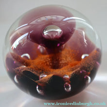 Load image into Gallery viewer, EARLY 1972 Caithness Paperweight SUNFLOWER. Designed by Colin Terris. Limited edition 500
