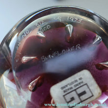 Load image into Gallery viewer, EARLY 1972 Caithness Paperweight SUNFLOWER. Designed by Colin Terris. Limited edition 500
