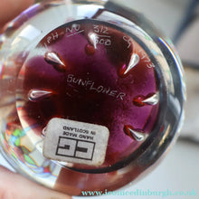 Load image into Gallery viewer, EARLY 1972 Caithness Paperweight SUNFLOWER. Designed by Colin Terris. Limited edition 500
