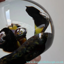 Load image into Gallery viewer, EARLY 1972 Caithness Paperweight TROPICANA (Purple). Designed by Peter Holmes. Limited edition 500
