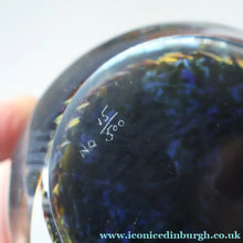 Load image into Gallery viewer, EARLY 1972 Caithness Paperweight TROPICANA (Purple). Designed by Peter Holmes. Limited edition 500
