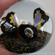 Load image into Gallery viewer, EARLY 1972 Caithness Paperweight TROPICANA (Purple). Designed by Peter Holmes. Limited edition 500
