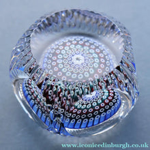 Load image into Gallery viewer, 1972 WHITEFRIARS GLASS Paperweight. Concentric Rings of Millefiori Canes; with Faceted Surfaces. In Original Presentation Box 
