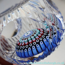 Load image into Gallery viewer, 1972 WHITEFRIARS GLASS Paperweight. Concentric Rings of Millefiori Canes; with Faceted Surfaces. In Original Presentation Box 
