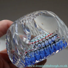 Load image into Gallery viewer, 1972 WHITEFRIARS GLASS Paperweight. Concentric Rings of Millefiori Canes; with Faceted Surfaces. In Original Presentation Box 
