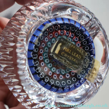 Load image into Gallery viewer, 1972 WHITEFRIARS GLASS Paperweight. Concentric Rings of Millefiori Canes; with Faceted Surfaces. In Original Presentation Box 
