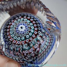 Load image into Gallery viewer, 1972 WHITEFRIARS GLASS Paperweight. Concentric Rings of Millefiori Canes; with Faceted Surfaces. In Original Presentation Box 

