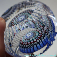 Load image into Gallery viewer, 1972 WHITEFRIARS GLASS Paperweight. Concentric Rings of Millefiori Canes; with Faceted Surfaces. In Original Presentation Box 

