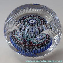 Load image into Gallery viewer, 1972 WHITEFRIARS GLASS Paperweight. Concentric Rings of Millefiori Canes; with Faceted Surfaces. In Original Presentation Box 
