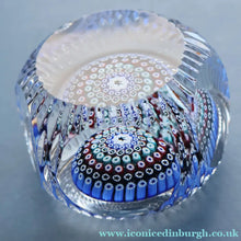 Load image into Gallery viewer, 1972 WHITEFRIARS GLASS Paperweight. Concentric Rings of Millefiori Canes; with Faceted Surfaces. In Original Presentation Box 
