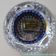 Load image into Gallery viewer, 1972 WHITEFRIARS GLASS Paperweight. Concentric Rings of Millefiori Canes; with Faceted Surfaces. In Original Presentation Box 
