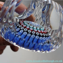 Load image into Gallery viewer, 1972 WHITEFRIARS GLASS Paperweight. Concentric Rings of Millefiori Canes; with Faceted Surfaces. In Original Presentation Box 
