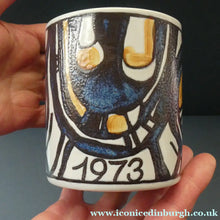 Load image into Gallery viewer, LARGE Royal Copenhagen Faience Annual Mug for the Year 1973
