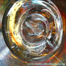 Load image into Gallery viewer, Isle of Wight Studio Glass by Michael Harris, c 1973. Squat Tortoiseshell Vase
