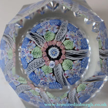 Load image into Gallery viewer, 1973 WHITEFRIARS GLASS Paperweight. Concentric Rings of Millefiori Canes; with Faceted Surfaces. In Original Presentation Box
