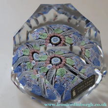 Load image into Gallery viewer, 1973 WHITEFRIARS GLASS Paperweight. Concentric Rings of Millefiori Canes; with Faceted Surfaces. In Original Presentation Box
