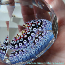 Load image into Gallery viewer, 1973 WHITEFRIARS GLASS Paperweight. Concentric Rings of Millefiori Canes; with Faceted Surfaces. In Original Presentation Box

