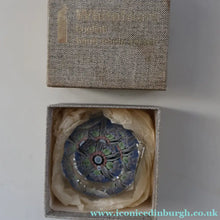Load image into Gallery viewer, 1973 WHITEFRIARS GLASS Paperweight. Concentric Rings of Millefiori Canes; with Faceted Surfaces. In Original Presentation Box
