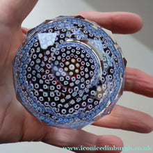 Load image into Gallery viewer, 1973 WHITEFRIARS GLASS Paperweight. Concentric Rings of Millefiori Canes; with Faceted Surfaces. In Original Presentation Box

