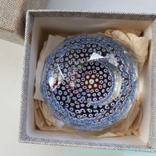 Load image into Gallery viewer, 1973 WHITEFRIARS GLASS Paperweight. Concentric Rings of Millefiori Canes; with Faceted Surfaces. In Original Presentation Box

