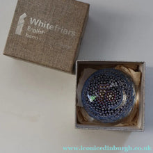 Load image into Gallery viewer, 1973 WHITEFRIARS GLASS Paperweight. Concentric Rings of Millefiori Canes; with Faceted Surfaces. In Original Presentation Box

