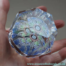 Load image into Gallery viewer, 1973 WHITEFRIARS GLASS Paperweight. Concentric Rings of Millefiori Canes; with Faceted Surfaces. In Original Presentation Box
