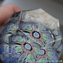 Load image into Gallery viewer, 1973 WHITEFRIARS GLASS Paperweight. Concentric Rings of Millefiori Canes; with Faceted Surfaces. In Original Presentation Box
