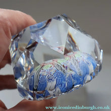 Load image into Gallery viewer, 1973 WHITEFRIARS GLASS Paperweight. Concentric Rings of Millefiori Canes; with Faceted Surfaces. In Original Presentation Box
