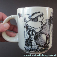 Load image into Gallery viewer, Bjorn Wiinblad Coffee Mug Rosenthal Eulenspiegel and the Donkey
