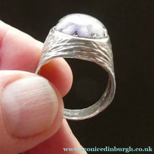 Load image into Gallery viewer, 1975 SCOTTISH Hallmarked Solid Silver &amp; Millefiori CAITHNESS GLASS Large Ring (Size R)
