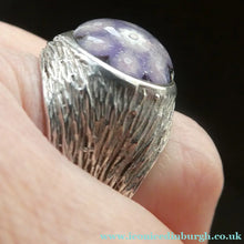 Load image into Gallery viewer, 1975 SCOTTISH Hallmarked Solid Silver &amp; Millefiori CAITHNESS GLASS Large Ring (Size R)
