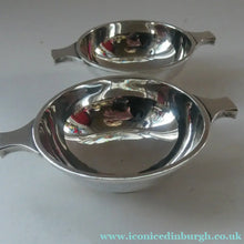 Load image into Gallery viewer, 1970s Scottish Hamilton &amp; Inches Solid Silver Hallmarked Miniature Quaich
