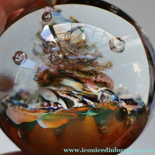Load image into Gallery viewer, SCOTTISH Caithness Glass Paperweight:  MYRIAD (Amber). Made at Oban Studios;  1978
