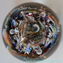 Load image into Gallery viewer, SCOTTISH Caithness Glass Paperweight:  MYRIAD (Amber). Made at Oban Studios;  1978
