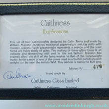 Load image into Gallery viewer, Colin Terris William Manson Set of Four Seasons Caithness Glass Vintage Paperweights 1979
