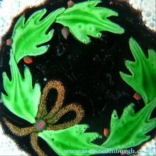 Load image into Gallery viewer, LIMITED EDITION 1979 Caithness Glass Paperweight. Entitled "Holly Wreath" by Colin Terris / William Manson
