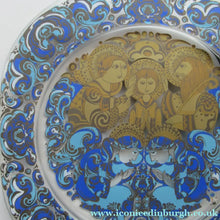 Load image into Gallery viewer, 1979 Bjorn Wiinblad Glass Christmas Plate Rosenthal The Holy Family
