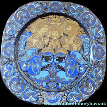 Load image into Gallery viewer, 1979 Bjorn Wiinblad Glass Christmas Plate Rosenthal The Holy Family
