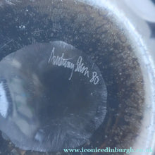 Load image into Gallery viewer, British STUDIO GLASS BOWL by Anthony Stern (1944 - 2022). "White Spiral" Range. Signed and dated 1980
