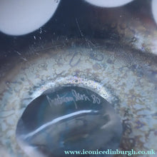 Load image into Gallery viewer, British STUDIO GLASS BOWL by Anthony Stern (1944 - 2022). "White Spiral" Range. Signed and dated 1980
